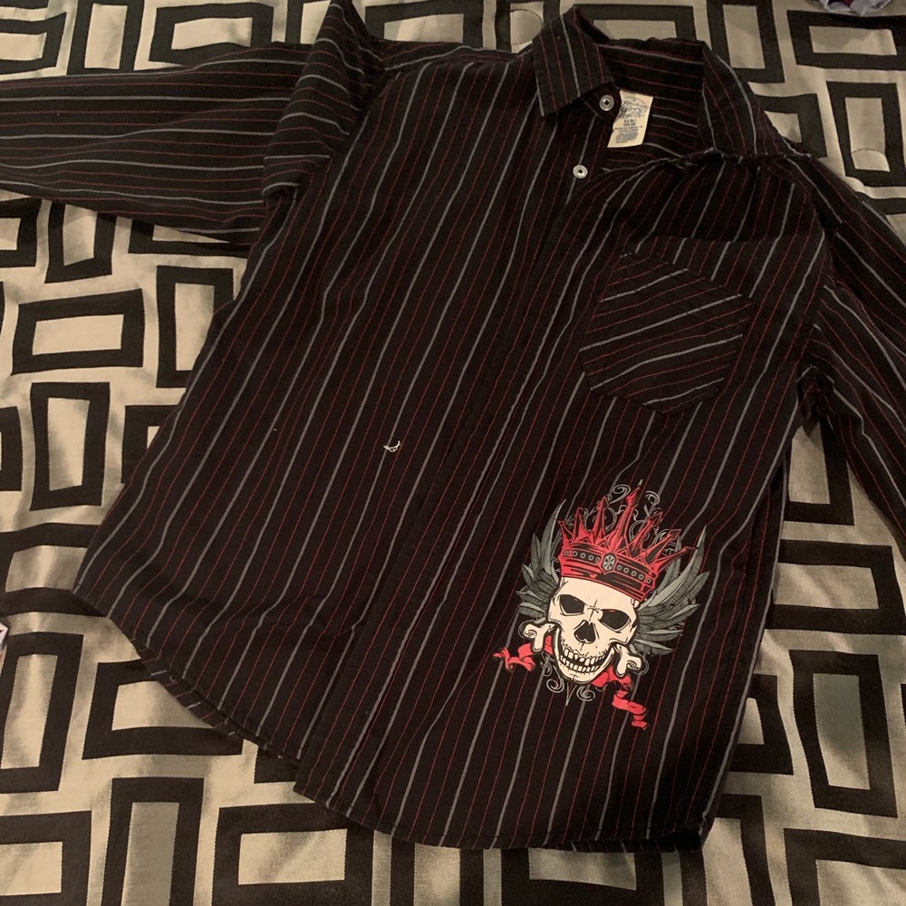 Long sleeve button up boys shirt